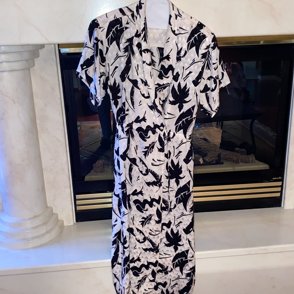 Robert Sandel 100% Silk S/S Dress Size 12 Vintage